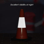 Fluorescent Orange/Green PVC Traffic Cones, Heavy Black Base Parking Lot Cone Structurally Stable Weatherproof Road Construction Safety Cones (4, Orange, 18" Medium)