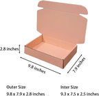 30 Pcs 9.8 x 7.9 x 2.8 inches Shipping Boxes for Small Business Cardboard Corrugated Mailer Boxes for Shipping Packaging Holidays Craft Gifts Giving Products (Powder Pink, 9.8 x 7.9 x 2.8")