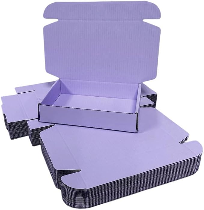 20 Pcs 14.5 x 10.6 x 2.8 inches Corrugated Cardboard Gift Boxes Recyclable Shipping Boxes for Packing Jewelry Ornament Gift Craft Packaging Supplier (Lavender, 14.5 x 10.6 x 2.8")