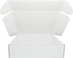 12x9x3 inches Small White Mailers Boxes Recyclable Corrugated Gift Box for Packaging Shipping Set of 10