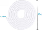 Pet Proof Split Cable Sleeve Organizer - Cord Cover Protector for Desk, Hide Wires from Cats Chewing, Computer Cord Management (3/4inch-5ft, 2Pcs, White)