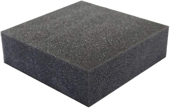 FoamRush 4" x 26" x 26" Charcoal High Density Upholstery Foam Cushion, Upholstery Sheet, Foam Padding, Seat Replacement, Wheelchair Seat & Chair Cushion Replacement, Square, Made in USA