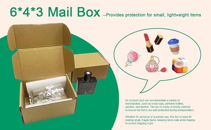 Rong Yang Tong 6x4x3 inch Small Shipping Boxes Pack of 30, Brown Corrugated Cardboard Mailer Boxes for Packing Mailing Small Business Gift Packing