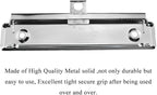 HAHIYO 4.72 Inches Silver Metal Clipboard Clips with Rubber Grips 5 Pack Mountable Sturdy Strong Springs with Rivets Document File Wood Plastic Clips Board for Office School Home