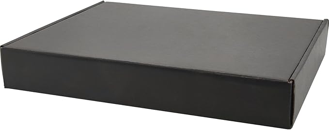 Black Shipping Boxes for Small Business Pack of 25-13x10x2 inches Cardboard Corrugated Mailer Boxes for Shipping Packaging Craft Gifts Giving Products