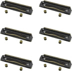 HAHIYO 3.94 Inches Vintage Bronze Metal Mountable Clipboard Clips - 6 Pack, Durable Spring Loaded Clip with Rubber Grips and Rivets Document File Wood Plastic Clip Board for Office School Home