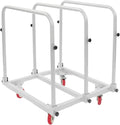Undercat Steel Panel Truck, Heavy Duty Lumber Drywall Dolly, 1400lbs Platform Truck with 4 Swivel Casters, Flatbed Cart with 3 Side Handrails & Bottom Crossbar for Warehouse, Garage, Home, Grey