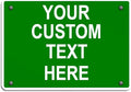 Aluminum Weatherproof Metal Sign Multiple Sizes Custom Personalized Text Here Green White Directions Horizontal Street Signs 24x18Inches