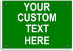 Aluminum Weatherproof Metal Sign Multiple Sizes Custom Personalized Text Here Green White Directions Horizontal Street Signs 24x18Inches