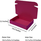 20 Pcs 14.2 x 9.4 x 3.2 inches Shipping Boxes for Small Business Cardboard Corrugated Mailer Boxes for Shipping Packaging Holidays Craft Gifts Giving Products (Cranberry, 14.2 x 9.4 x 3.2")
