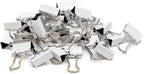 JAM PAPER Colorful Binder Clips - Extra Small - 3/5 Inch (15 mm) - White Binderclips - 30/Pack