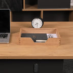 Wood Letter-Size Tray for Office Desktop Organizer - Wooden Front-Load Documents Tray for Mail, Paper, File, Magazine, Pen,Notebook Storage Paper Holder Trays Light(DGTU-LT)