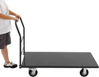 24"x49" Heavy Duty Platform Truck Cart, 2000lbs Capacity Steel Flatbed Cart with Handle & 4 Swivel Wheels, Industrial Utility Steel Hand Push Moving Dolly Cart for Warehouse, Luggage, and Moving