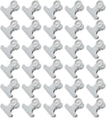 HAHIYO 0.87inch White Bulldog Clips Metal File Hinge Binder Clips Clamps Save Space Strong Spring Jaws Rock Solid Grip Book Lay Flat Deburred Edge for Hang Photos Wall Grid Dog Food 30PCS