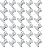 HAHIYO 0.87inch White Bulldog Clips Metal File Hinge Binder Clips Clamps Save Space Strong Spring Jaws Rock Solid Grip Book Lay Flat Deburred Edge for Hang Photos Wall Grid Dog Food 30PCS