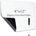 Small Magnetic Dry Erase Board Sheet for Fridge, 8"x12" Erasable Refrigerator WhiteBoard for Kitchen, Mini White Board Planner, Include 1 Markers