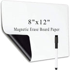 Small Magnetic Dry Erase Board Sheet for Fridge, 8"x12" Erasable Refrigerator WhiteBoard for Kitchen, Mini White Board Planner, Include 1 Markers