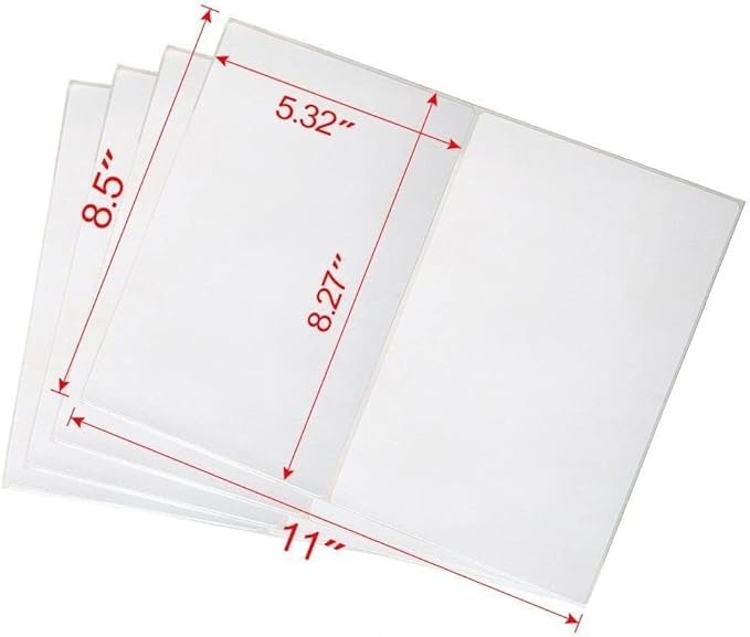 Shipping Label with Rounded Corner, 8.5 x 5.5 Inches Half Sheet Self Adhesive Shipping Address Labels for Laser and Inkjet Printer, 20000