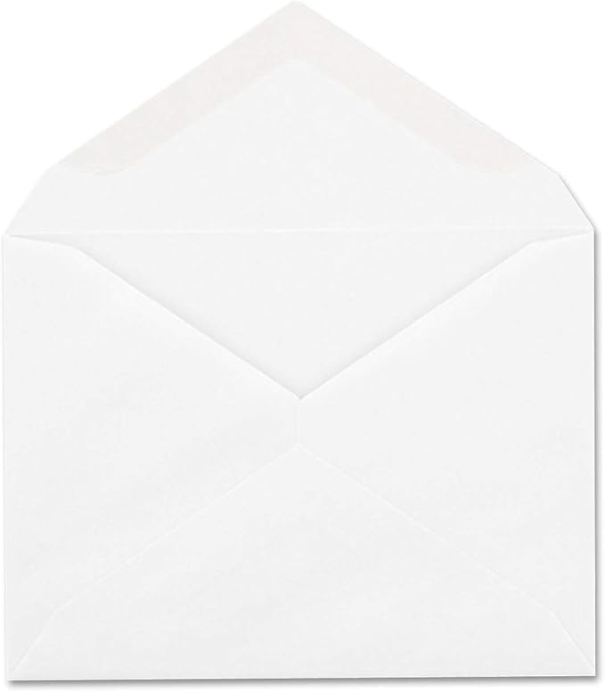 Columbian Envelopes Invitation & Greeting Card Envelopes, A2, 4-3/8" x 5-3/4", Gummed Seal, Pointed Flap, 24 lb White Wove, 100 Per Box (COLO198)