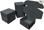 10 Pcs 9.8 x 9.8 x 4 inches Large Size Corrugated Cardboard Gift Boxes Recyclable Shipping Boxes for Mailing & Holidays, Wedding, Birthday, Gifts Packaging (Dark Gray, 9.8 x 9.8 x 4")