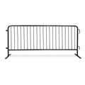 Crowd Control Warehouse Angry Bull Barricades Heavy Duty Crowd Control Metal Interlocking Barricade with Flat No-Trip Feet - 8.5 Ft. (Black) (10 Pack)