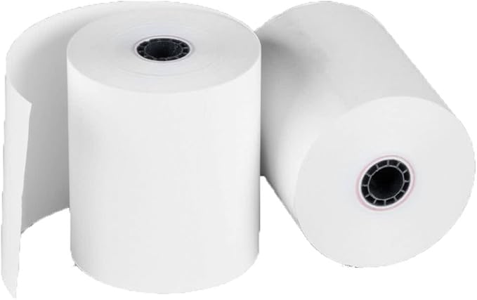 Thermal Paper Rolls 3 1/8 x 230 - American Made: [50/pack] BPA Free 48 GSM Solid Tube Core CC Receipt paper for POS terminals Cash Registers Stations SCP700 TSP100 TSP300 TSP400 TSP500 TSP600