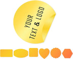 200PCS Custom Stickers Round Labels Personalized Sticker Paper, Vinyl, Clear PVC, Small Business Package Favor