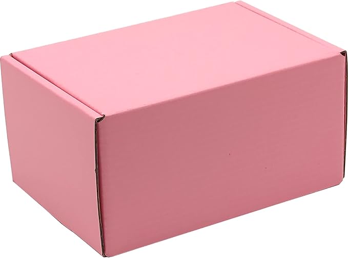 Small Pink Shipping Boxes for Small Business Pack of 25-6x4x3 inches Cardboard Corrugated Mailer Boxes for Shipping Packaging Craft Gifts Giving Products