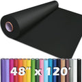 PerkHomy 48" x 1,440" (120') Black Kraft Paper Roll for Craft Bulletin Board Paper Art Table Covering Crafting Gift Wrapping Bouquet Packing Parcel 80GSM 55LB (Black, 48" x 120')