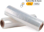 ABC Plastic Wrap for Moving, 15 Inch x 1476 Feet. 4 Roolls of Pallet Wrap Stretch Film. Moving Supplies Stretch Wrap Roll. Industrial Plastic Wrap Roll Moving. Packing Wrap Plastic Roll