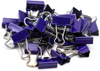 JAM PAPER Colorful Binder Clips - Extra Small - 3/5 Inch (15 mm) - Purple Binderclips - 30/Pack