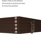 unipaws 36”H Free Standing Pet Gate for Dogs and Cats, Tall Wooden Dog Gates for Doorway, Stairs, Dog Room Divider, Foldable Pet Fence for The House, Expandable Barrier, Indoor Use, Espresso
