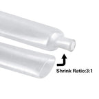 XHF 3/4 inch (19mm) 3:1 Waterproof Clear Heat Shrink Tubing Marine Grade Wire Cable Adhesive Lined Tube Insulation Seal Against Moisture Corrosion and Air Leakage, 4 Ft