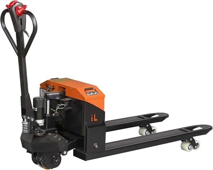 Electric Pallet Jack Truck 4400lbs Capacity - 48V 1000W 20Ah Powered Pallet Jack Truck Lithium Battery (Orange)
