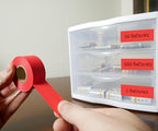 ChromaLabel 1 Inch Clean Remove Color Code Tape, 500 Inch Roll, Red