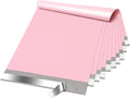 Fuxury Large Poly Mailers 14.5x19'' 100Pc, Waterproof Shipping Bags for Clothing, Strong Adhesive Mailers Poly Bags for Small Business Suppliers, Durable Shipping Envelopes Mailing Bags Light Pink