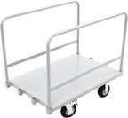 36"x24" Heavy Duty Platform Truck Cart, 2000lbs Capacity Steel Flatbed Cart with Front Handle & Side Hanldes, Industrial Grade Steel Hand Push Dolly Cart for Garden, Warehouse＆Yard