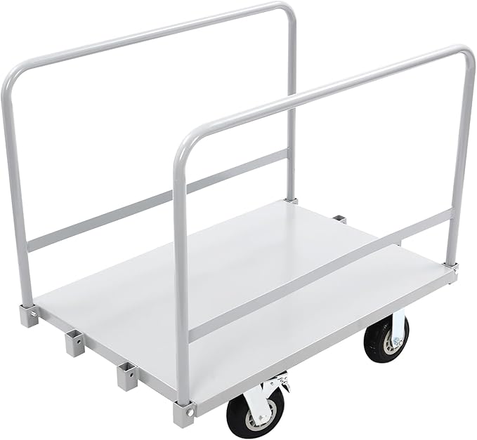 36"x24" Heavy Duty Platform Truck Cart, 2000lbs Capacity Steel Flatbed Cart with Front Handle & Side Hanldes, Industrial Grade Steel Hand Push Dolly Cart for Garden, Warehouse＆Yard