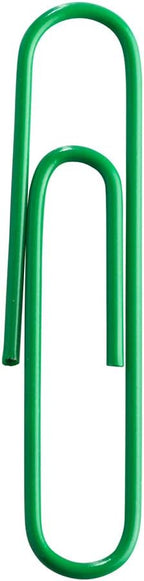 JAM PAPER Colorful Jumbo Paper Clips - Large 2 Inch - Green Paperclips - 75/Pack
