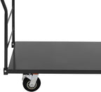 24"x49" Heavy Duty Platform Truck Cart, 2000lbs Capacity Steel Flatbed Cart with Handle & 4 Swivel Wheels, Industrial Utility Steel Hand Push Moving Dolly Cart for Warehouse, Luggage, and Moving