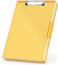 Rimilak Plastic Clipboard with Storage, Side Opening with 2 Compartment, Size 13.3 x 9.4 x 1.5 Heavy Duty High Capacity Nursing Box for Work School & Office Supplies, Yellow