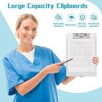 Seajan Aluminum Clipboard with Storage Metal Clip Board Folder Letter Size Form Holder Portfolio Clipboard Binder Clip Posse Box for Nurse Police Office Stationery Items 14 x 9.2 x 2 Inches (8 Pcs)