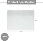 PSBM 5.5" x 10" Clear Packing List Back Side Loading Plain Face Envelopes Pouches (1000 Pieces)