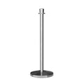 Montour Line Cline Post and Rope Stanchion, Sloped Base, (Polished Stainless Steel Post, Crown Top)