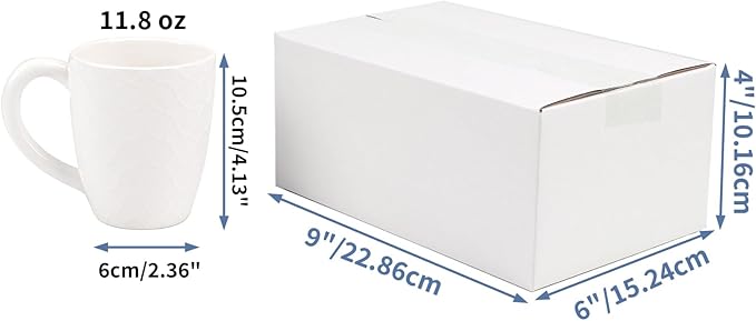 Hoikwo 9x6x4 Shipping Boxes Set of 25, White Corrugated Cardboard Box for Small Business for Packaging Mailing