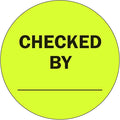 NextDayLabels - Neon Lime Color, Round Labels/Great to use for Inventory Control, Grocery, Sales, Clothing Stores, Stickers 2" - 500 Labels Per Roll, 1 Roll Per Package (Checked by)
