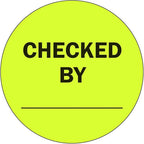 NextDayLabels - Neon Lime Color, Round Labels/Great to use for Inventory Control, Grocery, Sales, Clothing Stores, Stickers 2" - 500 Labels Per Roll, 1 Roll Per Package (Checked by)