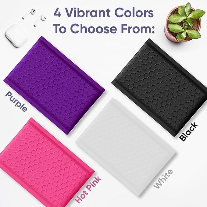 Black 7.25x12 Inch Poly Bubble Mailers #1 | Self Seal Padded Envelopes | Air Cushioned Bubble Mailer | Usable Size 7.25x11 Inch | 100 Pack Bulk | Waterproof | Lightweight Mailing Shipping Bags