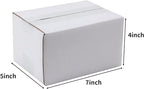 Hoikwo 7x5x4 Inches Small White Shipping Boxes Set of 25, Sturdy Cardboard Boxes for Small Business for Packaging Mailing