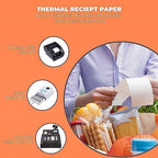 FRM 3 1/8 x 230 White Thermal Paper Receipt Rolls, Cash Register POS Receipt, POS Printer Paper, Fits All Credit Card Terminal, Receipt Paper, BPA Free